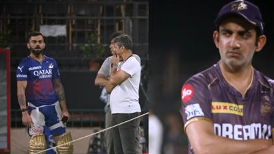 WATCH: Virat Kohli's stare down with Gautam Gambhir hypes up fiery RCB vs KKR's IPL 2024 showdown RCB's Virat Kohli was spotted giving a cold look at KKR's mentor Gautam Gambhir during practice session ahead of Royal Challengers Bengaluru vs Kolkata Knight Riders' IPL 2024 clash on March 29. (KKR)