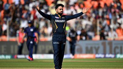 GT vs SRH: Rashid Khan shatters Mohammed Shami's incredible record after rattling dangerous-looking Heinrich Klaasen's wickets Gujarat Titans' ace spinner Rashid Khan in this frame. (Getty)