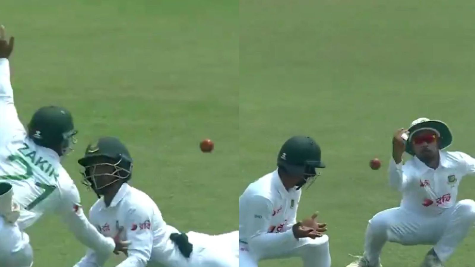 Watch: 3 Bangladeshi fielders fail to hold on Prabath Jayasuriya's dolly catch in comedy of errors during 2nd Test vs Sri Lanka Watch: 3 Bangladeshi fielders fail to hold on Prabath Jayasuriya's dolly catch in comedy of errors during 2nd Test vs Sri Lanka