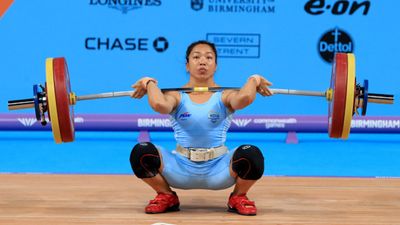 India's star lifter Mirabai Chanu all but qualifies for Paris Olympics with brilliant third finish in Group B of World Cup India's star weightlifer Mirabai Chanu in this frame. (Getty)
