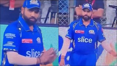 Rohit Sharma urges Mumbai crowd to stop booing captain Hardik Pandya, heartwarming gesture wins internet Rohit Sharma gestures crowd to stop booing Hardik Pandya (Screengrab: X)