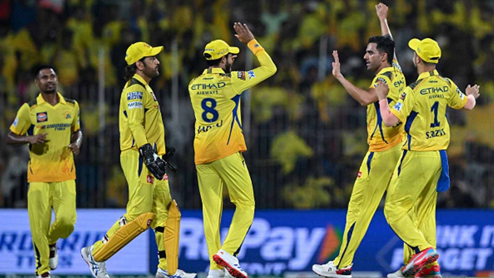 Big blow to CSK ahead of SRH clash, star overseas player leaves IPL 2024 midway Chennai Super Kings players celebrate a wicket (Getty Images)