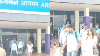 WATCH: Rohit Sharma spotted exiting Jamnagar airport in Gujarat as Mumbai Indians players undertake planned trip amidst woeful start to IPL 2024 Rohit Sharma spotted exiting Jamnagar airport. (PC: Screenshot).
