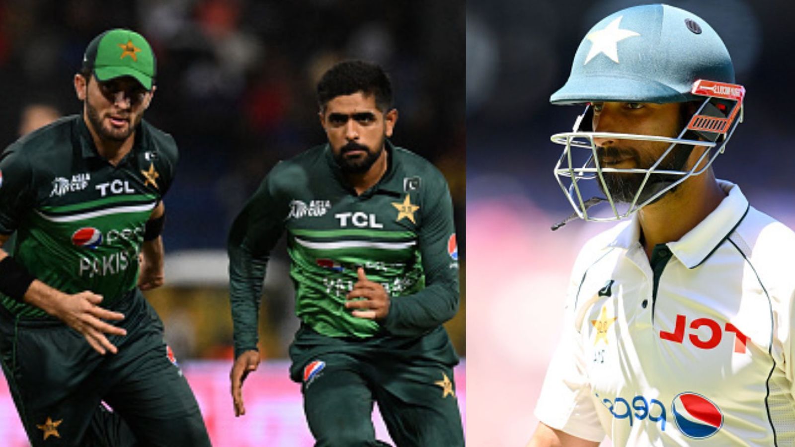 Pakistan Test captain Shan Masood reveals exact reason why PCB removed Shaheen Afridi from captaincy and reinstated Babar Azam (L-R) Shaheen Shah, Babar Azam and Shan Masood. (File Photo: Getty)