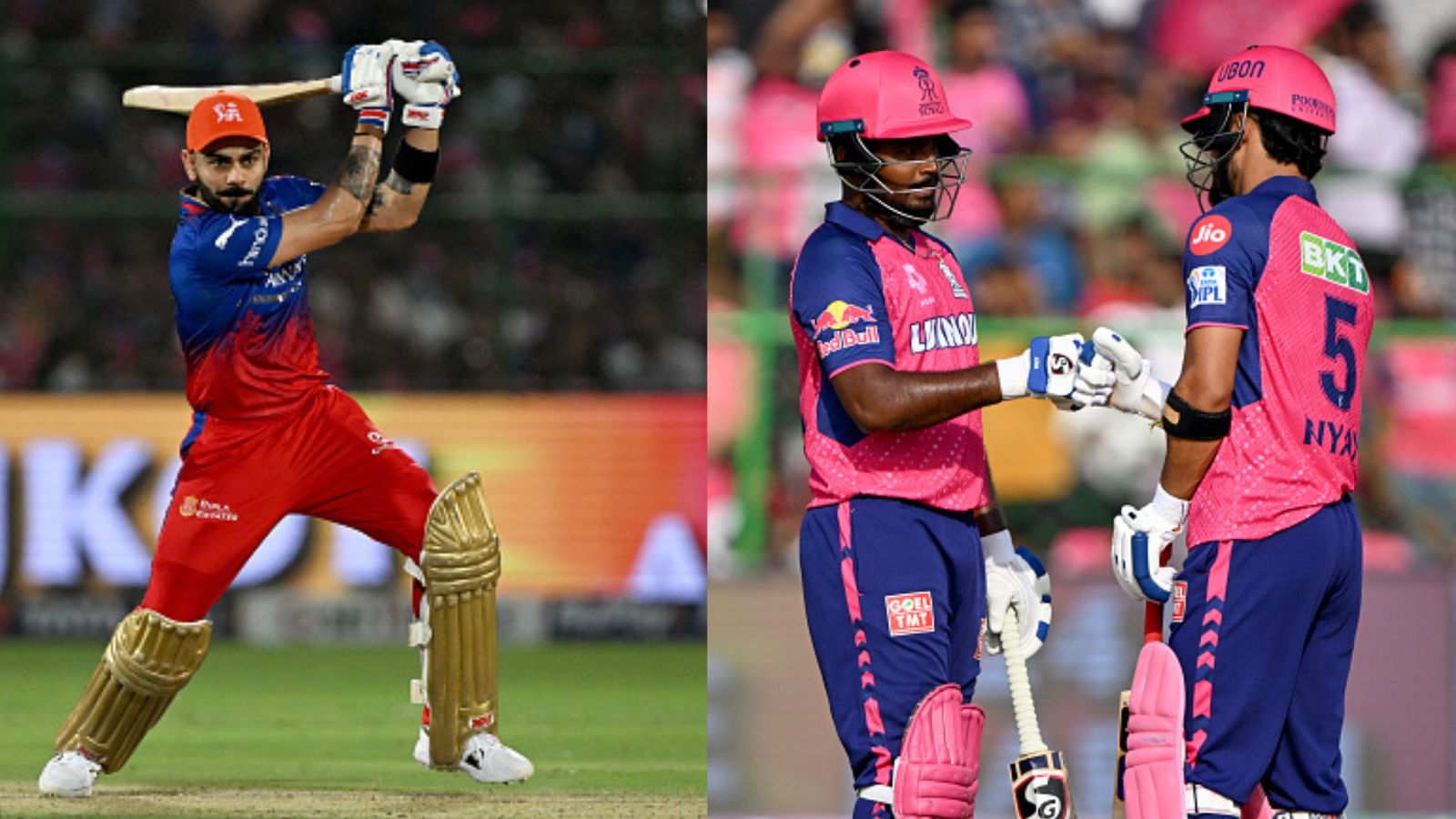 IPL 2024 Orange Cap: Virat Kohli enjoys time at top of the tree, Sanju Samson breaks into top 3 flanking Riyan Parag; check full list RCB's Virat Kohli (left) and RR's Sanju Samson (c) and Riyan Parag in this frame. (Getty)