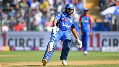 Rohit Sharma achieves unique IPL feat after losing his wicket for 49 against Delhi Capitals; surpasses Chris Gayle, David Warner Mumbai Indians opener Rohit Sharma running between the wickets (Getty Images)