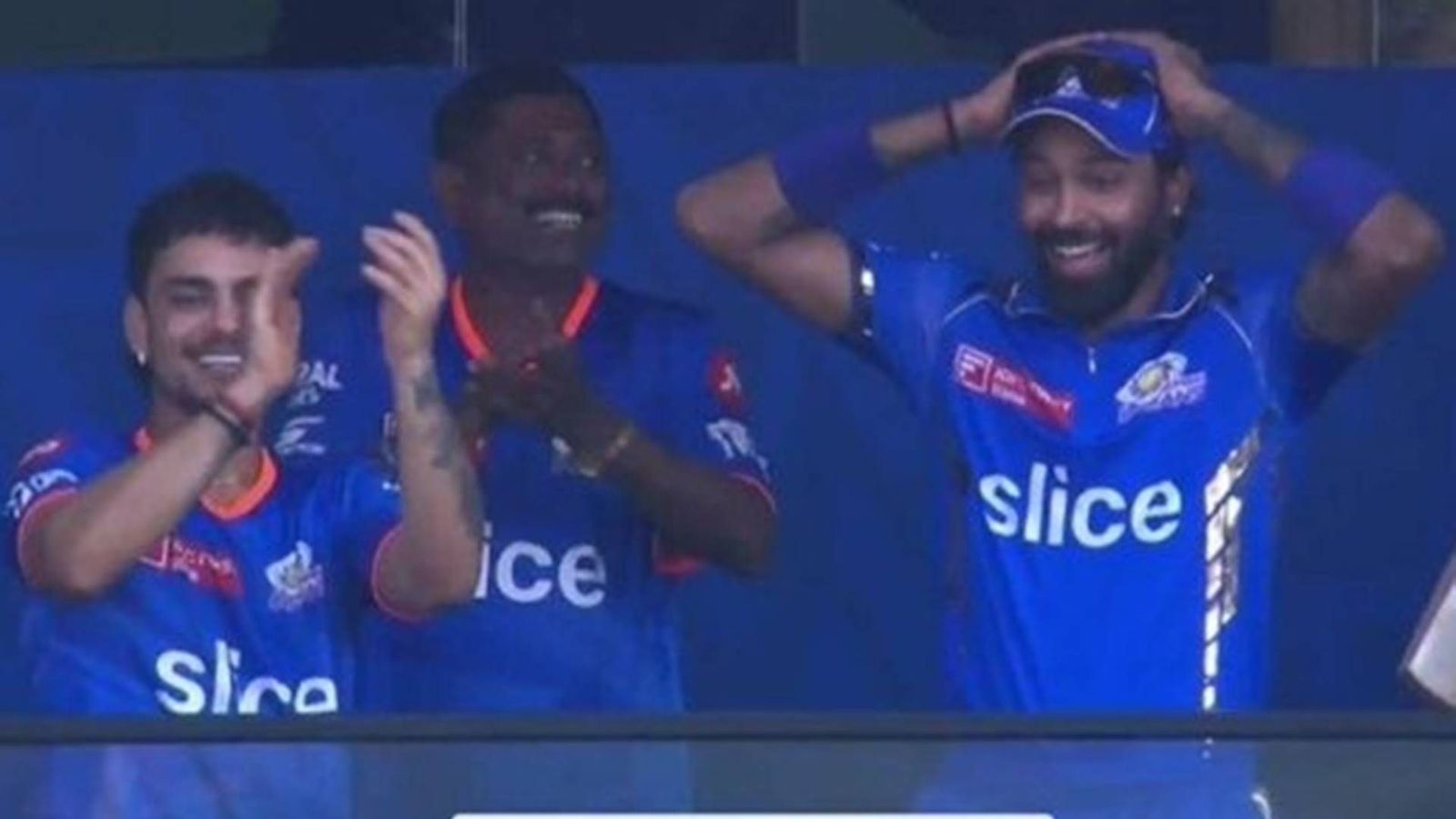 Ishan Kishan explains why he sets field for Hardik Pandya, reveals 'lot of meetings going on behind the scenes' Ishan Kishan and Hardik Pandya react to Romario Shepherd's cameo (Screengrab: X)
