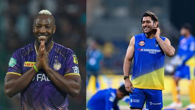 'I easily think this man is...': Andre Russell starstruck by MS Dhoni's massive fanbase after CSK's win over KKR KKR's Andre Russell (left) and CSK's former captain MS Dhoni in this frame. (Getty)
