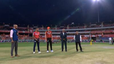 PBKS vs SRH: Shikhar Dhawan opts to bowl first in overseas big-hitter's absence; here are their playing XIs Shikhar Dhawan and Pat Cummins at the coin toss (Screengrab: X)