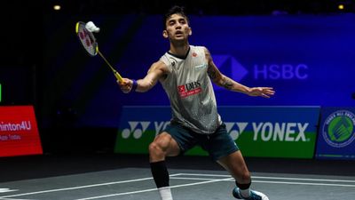 India’s Lakshya Sen goes down to Shi Yu Qi in opening round of Badminton Asia Championships Lakshya Sen of India in action. (Getty)