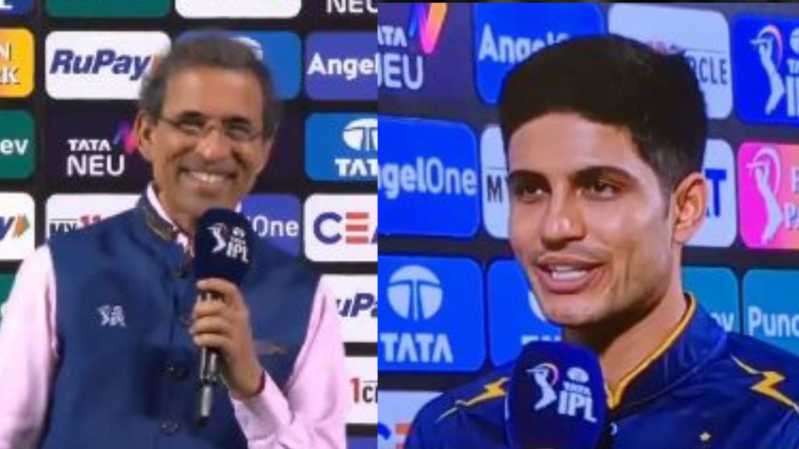 WATCH: Shubman Gill schools Harsha Bhogle with fiery reply to 'thought you left it too late' remark after GT's thrilling win over RR Harsha Bhogle (left) and Shubman Gill in this frame. (Getty)