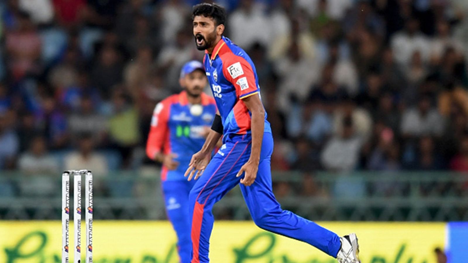 Khaleel Ahmed enters IPL 2024 purple cap race after clash against LSG; GT fast bowler slips out of top five Delhi Capitals' Khaleel Ahmed celebrates a wicket against Lucknow Super Giants (Getty Images)