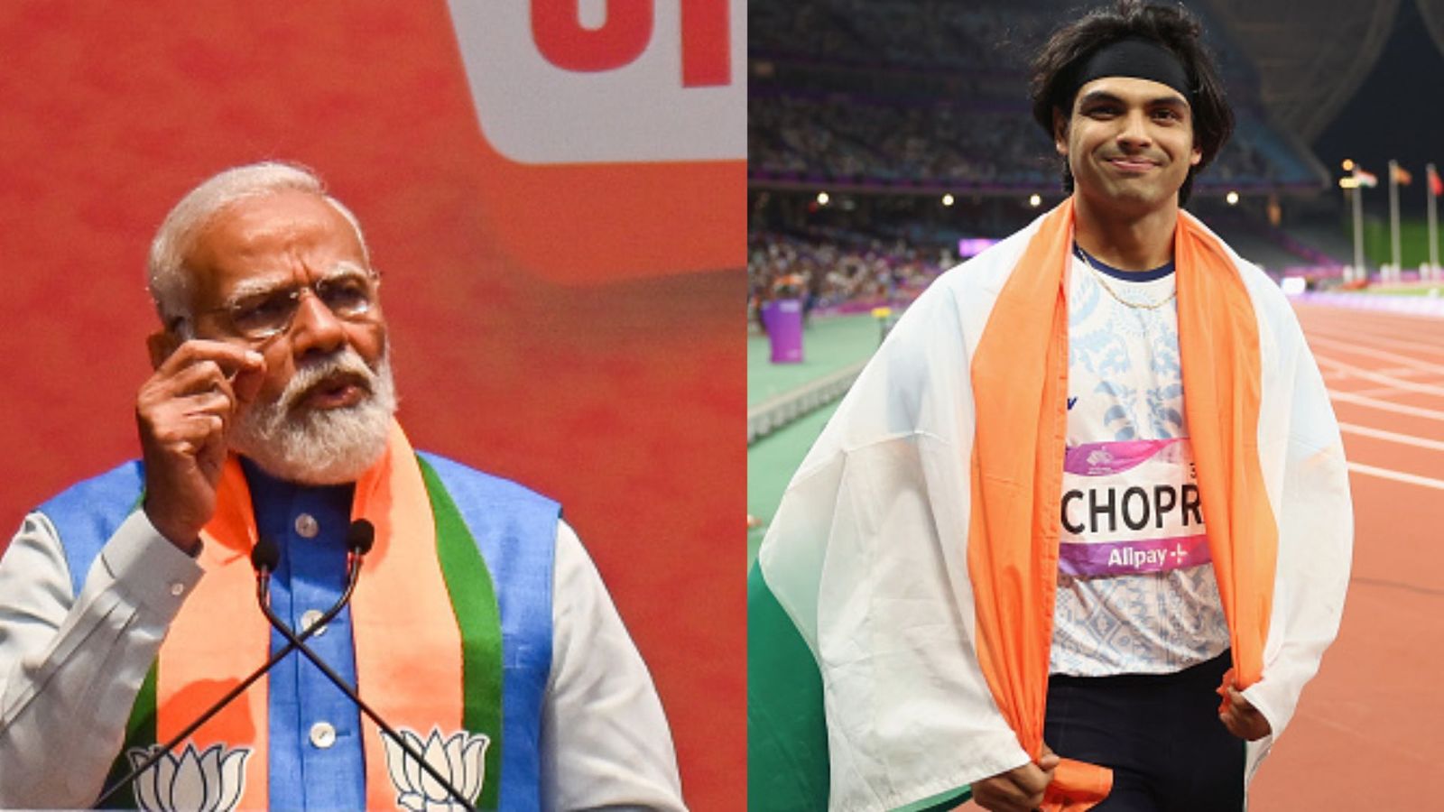‘India to host 2036 Olympics’: PM Modi says in BJP’s General Election Manifesto ‘Sankalp Patra’ Indian Prime Minister Narendra Modi (L) and Olympic gold medallist Neeraj Chopra. (Getty)