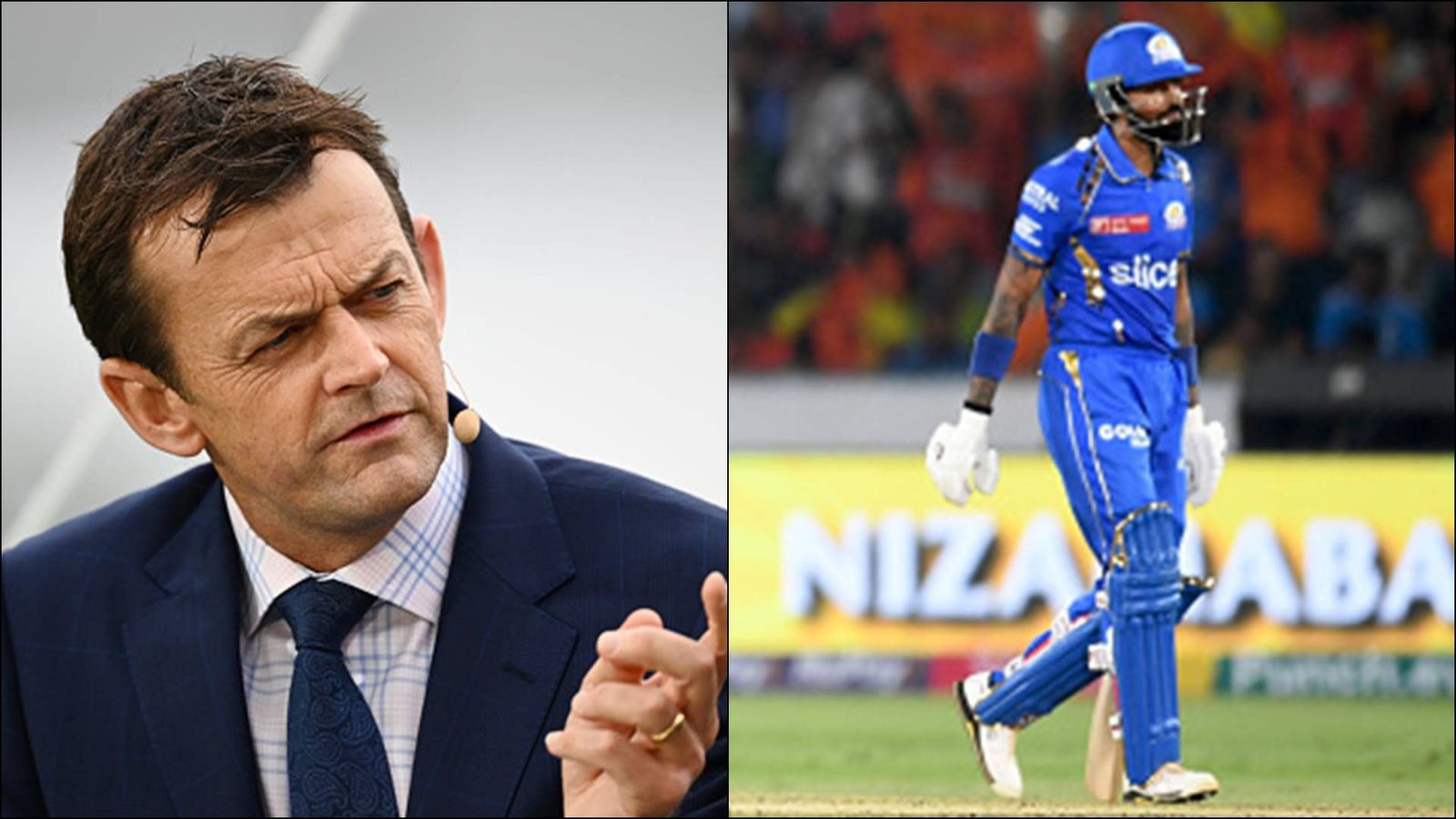 Hardik Pandya's post-match comment makes Adam Gilchrist suspect lack of support in Mumbai Indians dugout, says 'That line about Dhoni...' Adam Gilchrist; Hardik Pandya walking back to the dressing room (Getty Images)