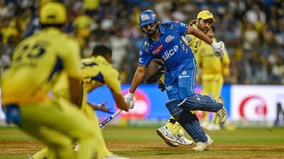 'The win means more than his personal milestone': Brett Lee lauds Rohit Sharma for not raising his bat after scoring 2nd IPL ton Rohit Sharma runs between the wickets against Chennai Super Kings (Getty Images)
