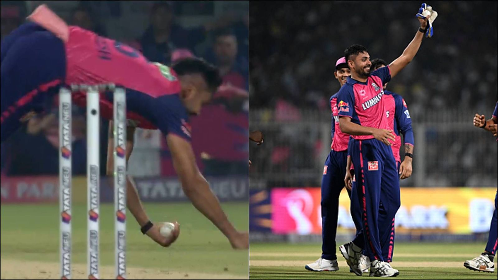 Watch: Avesh Khan responds to Sanju Samson's criticism with jaw-dropping catch on follow-through, unleashes special glove celebration Watch: Avesh Khan responds to Sanju Samson's criticism with jaw-dropping catch on follow-through, unleashes special glove celebration