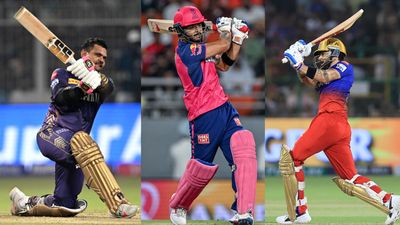 IPL 2024 Orange Cap: Sunil Narine cruises into top 3 after splendid ton vs RR, Riyan Parag closes gap with Virat Kohli From left: KKR's Sunil Narine, RR's Riyan Parag and RCB's Virat Kohli in this frame. (Getty)