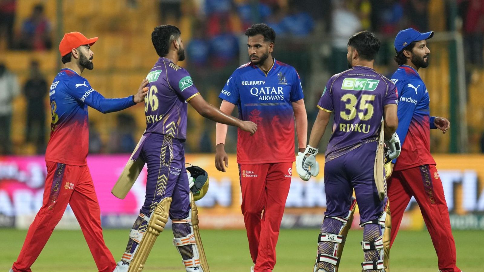 Big setback to India's T20 World Cup campaign, star player gives major injury scare amidst IPL 2024; reveals his return date Royal Challengers Bengaluru and Kolkata Knight Riders' players in this frame. (X)