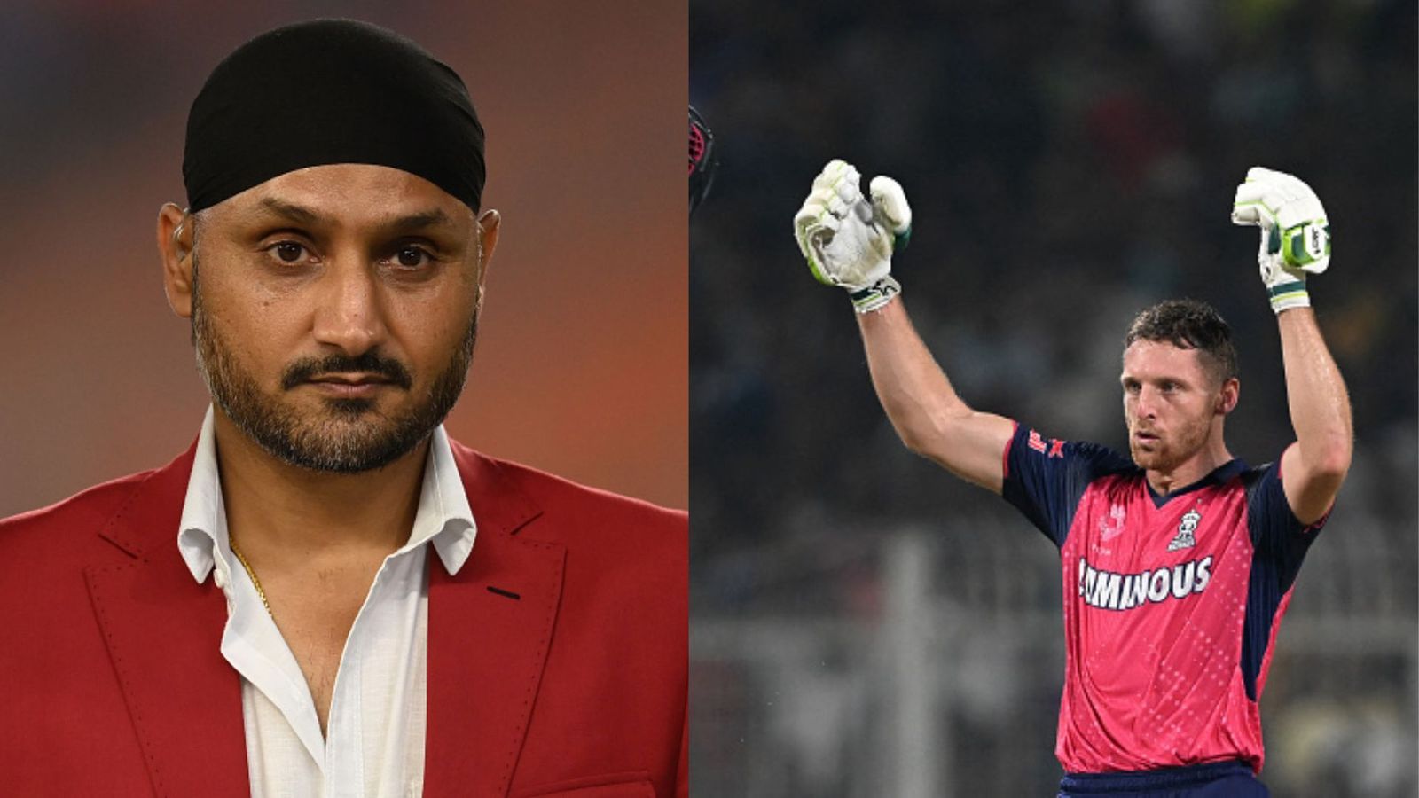 ‘If Virat Kohli had scored this century, we would have sung his praises for two months’: Indian great on Jos Buttler's IPL 2024 ton vs KKR Former Indian cricketer Harbhajan Singh (L) and Rajasthan Royals' Jos Buttler. (Getty)