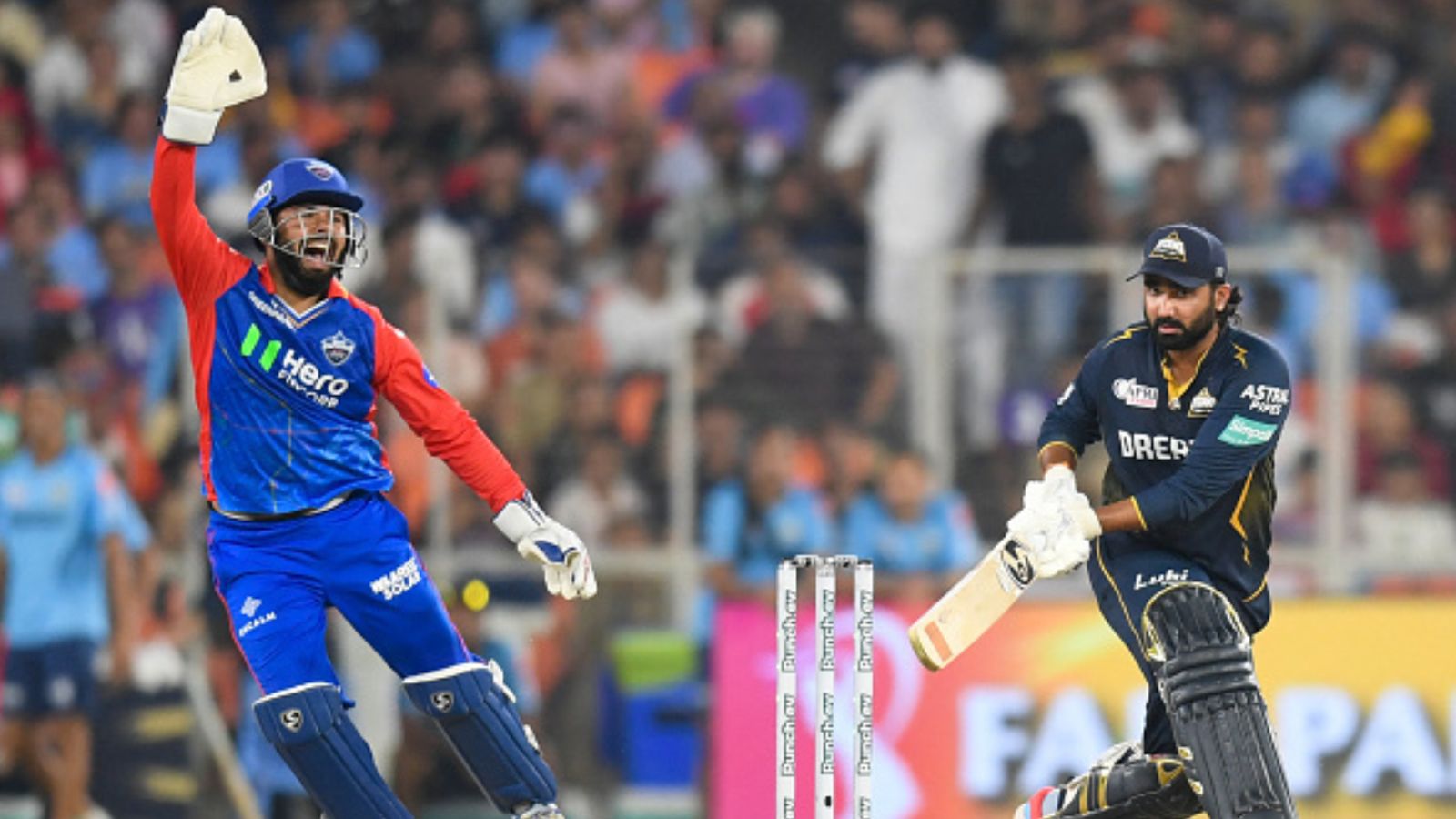 Rishabh Pant reveals how he masterminded GT's batting collapse following DC's win, says 'Only thought process before coming on to field was...' Delhi Capitals' captain Rishabh Pant (L) successfully appeals for LBW against Gujarat Titans' Rahul Tewatia during their IPL 2024 match on April 17. (Getty)