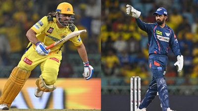 'He walks in and...': KL Rahul explains how MS Dhoni’s presence intimidates opponent bowlers post LSG vs CSK's IPL 2024 match CSK's superstar batter MS Dhoni (left) and LSG skipper KL Rahul in this frame. (Getty)