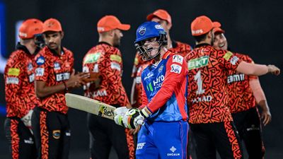 DC vs SRH: Delhi Capitals fail to recover from Head-Abhishek's onslaught, lose by 67 runs in run chase of 267 as NRR takes a heavy blow Jake Fraser-McGurk reacts after losing his wicket (Getty Images)