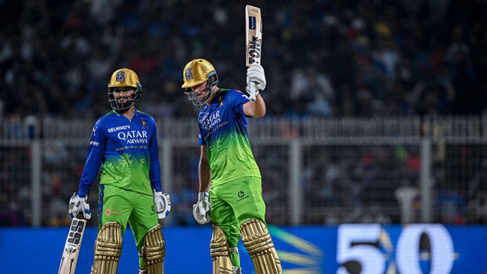 RCB batters' all out display helps them break all-time T20 record despite one-run loss to KKR RCB batters' all out display helps them break all-time T20 record despite one-run loss to KKR