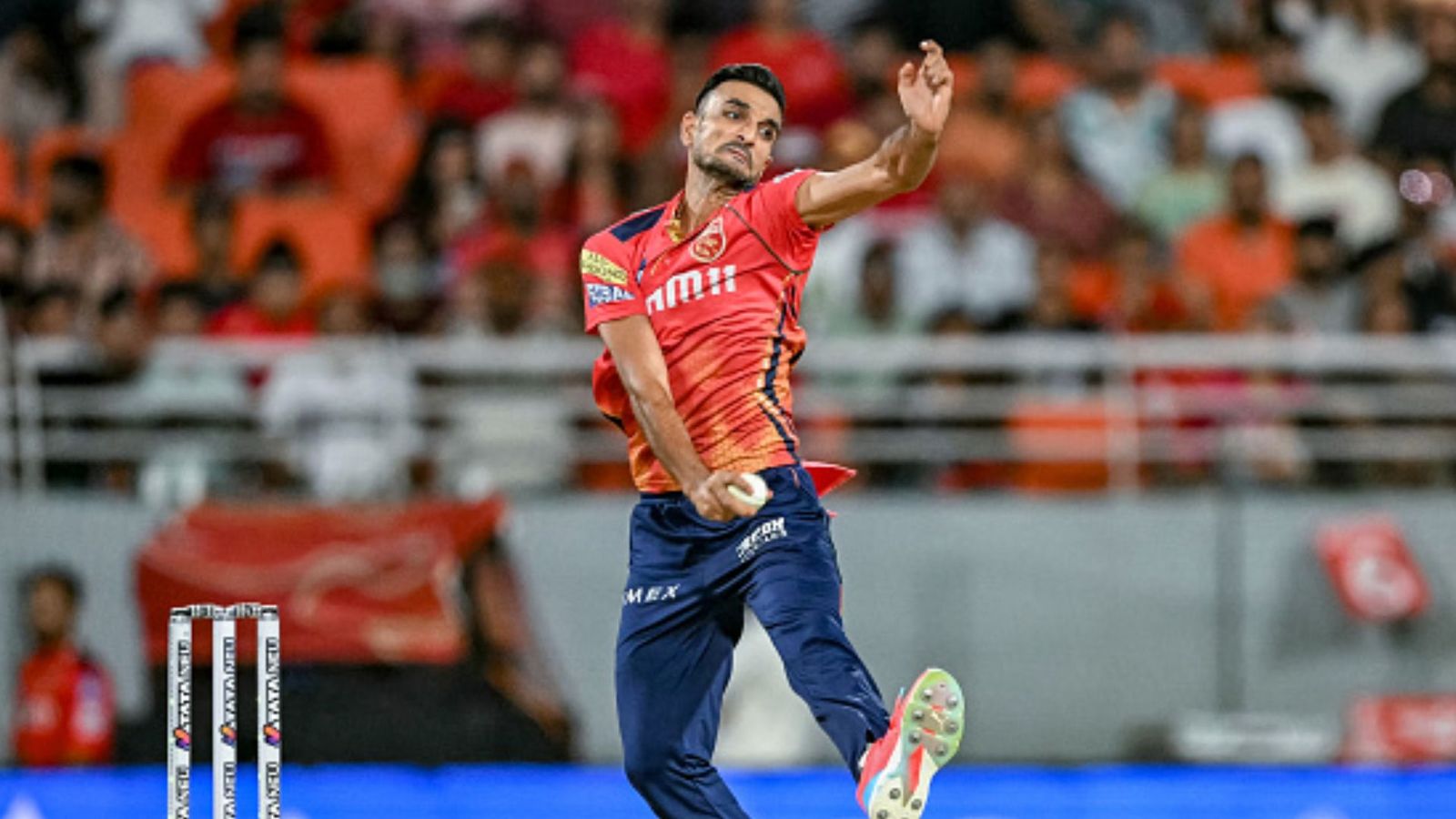 IPL 2024 Purple Cap: Harshal Patel ties Jasprit Bumrah in wickets column, Sam Curran enters the top five; check list here Punjab Kings pacer Harshal Patel. (PC: Getty).
