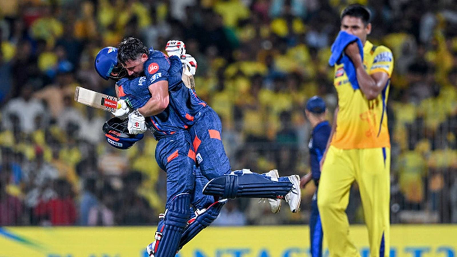 CSK vs LSG: Marcus Stoinis' record-breaking 124 outshines Ruturaj Gaikwad's 2nd IPL ton as LSG pull off highest run chase in Chepauk Marcus Stoinis celebrates LSG's victory over CSK with Deepak Hooda (Getty Images)