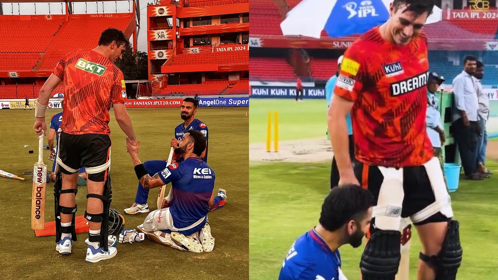 WATCH: Pat Cummins starts hilarious banter with Virat Kohli ahead of SRH vs RCB clash WATCH: Pat Cummins starts hilarious banter with Virat Kohli ahead of SRH vs RCB clash