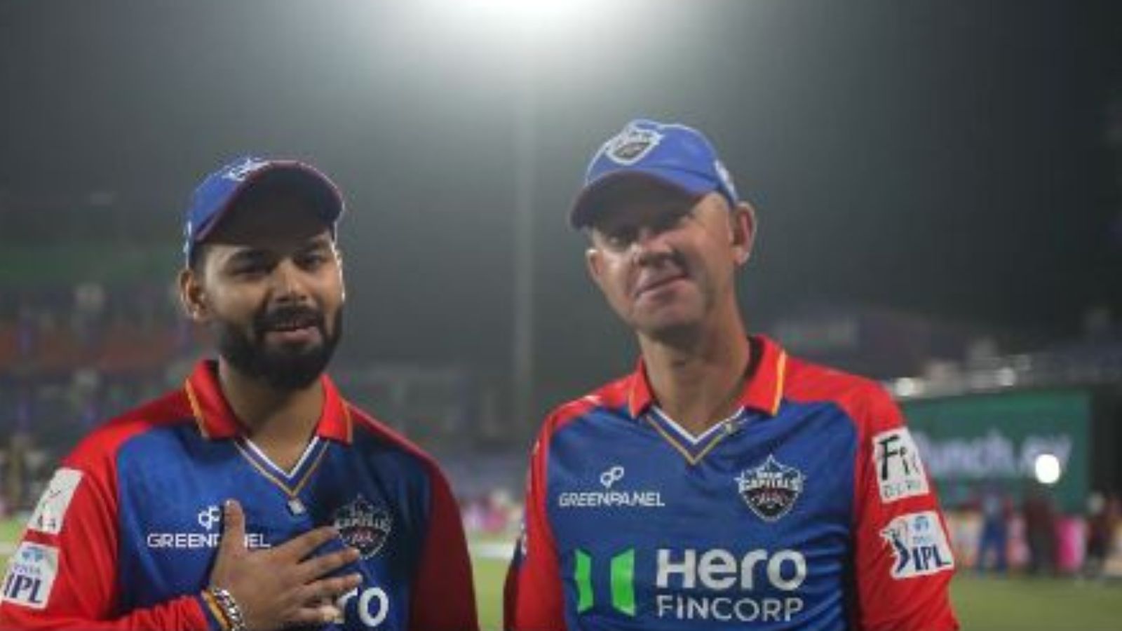 WATCH: Rishabh Pant apologises to cameraman who got hit by DC captain's six during IPL 2024 clash against GT DC captain Rishabh Pant (left) and head coach Ricky Ponting in this frame. (Screengrab-X)