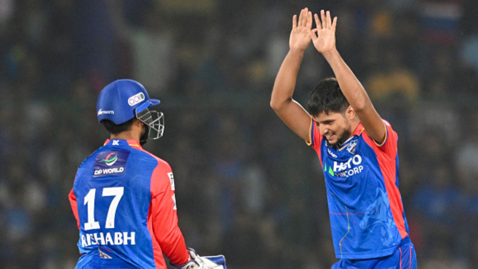 'Always trust someone who is...': Rishabh Pant explains rationale behind giving crucial 2nd last over to Rasikh Salam in DC's win over GT Delhi Capitals' Rasikh Salam (R) celebrates with captain Rishabh Pant after taking the wicket of Gujarat Titans' M Shahrukh Khan during their IPL 2024 clash on April 24. (Getty)