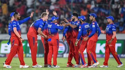 RCB bowlers shine in Hyderabad to end six-game losing streak, beat SRH by 35 runs to stay alive in IPL 2024 playoffs race RCB players celebrate a wicket (Getty Images)