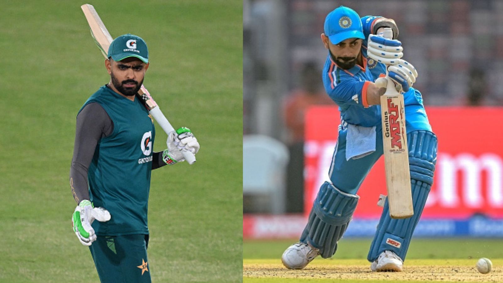 Mohammad Hafeez's big statement on Babar Azam vs Virat Kohli debate, says 'he needs to adapt certain skills required in modern cricket' Pakistan captain Babar Azam (left) and India's batting maestro Virat Kohli in this frame. (Getty)