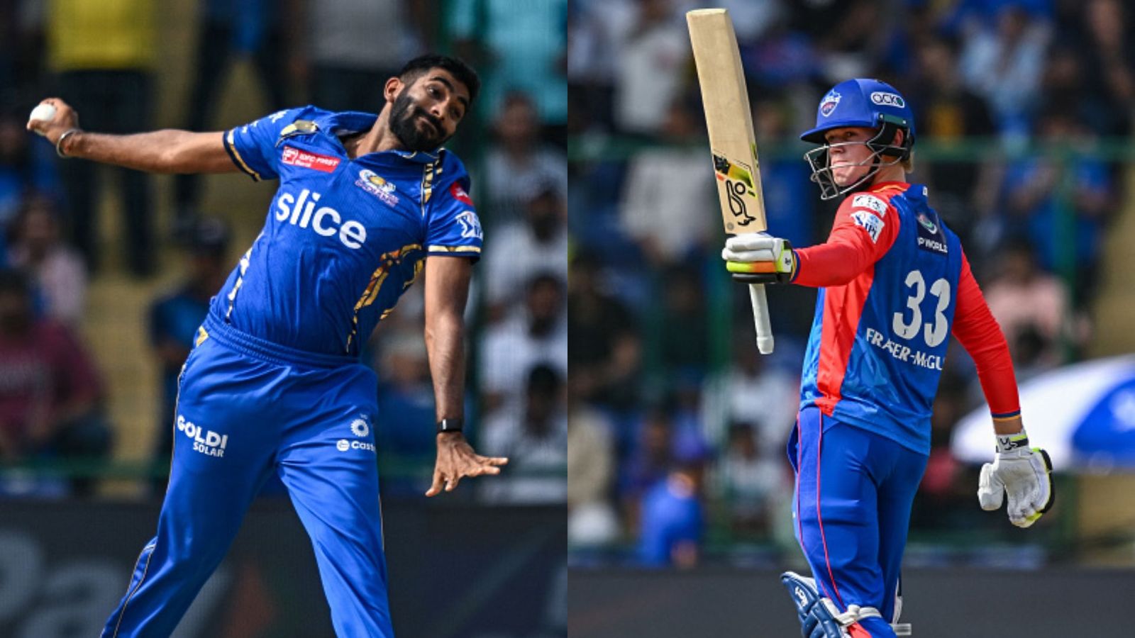 'Looked at his footage all day': Jake Fraser-McGurk reveals secret behind success against Jasprit Bumrah Jasprit Bumrah and Jake Fraser-McGurk in frame (Getty)