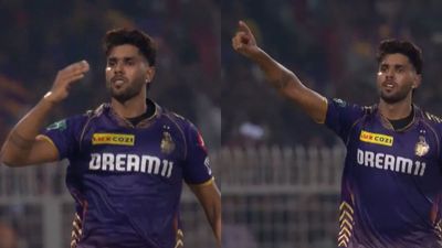 WATCH: Harshit Rana gives aggressive send-off to Abhishek Porel, might face fine from IPL after repeating big past mistake Harshit Rana's send off to Abhishek Porel (Twitter screen grab)