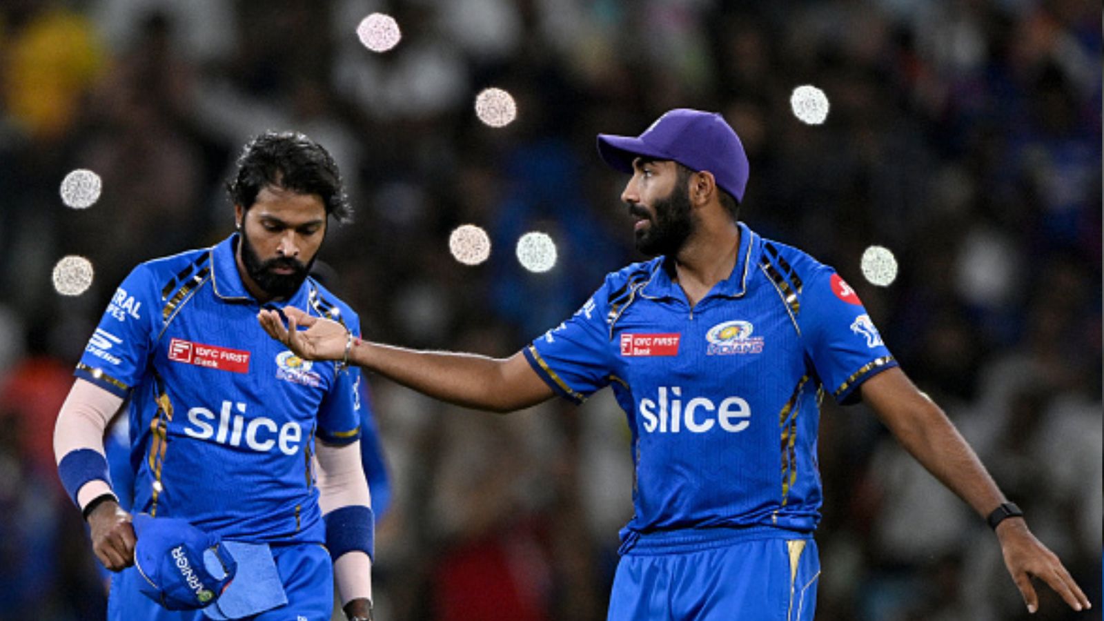 Hardik Pandya on verge of getting banned, brutally punished after MI's seventh defeat in IPL 2024, other Mumbai players too face brunt Mumbai Indians' Hardik Pandya (left) and Jasprit Bumrah in this frame. (Getty)