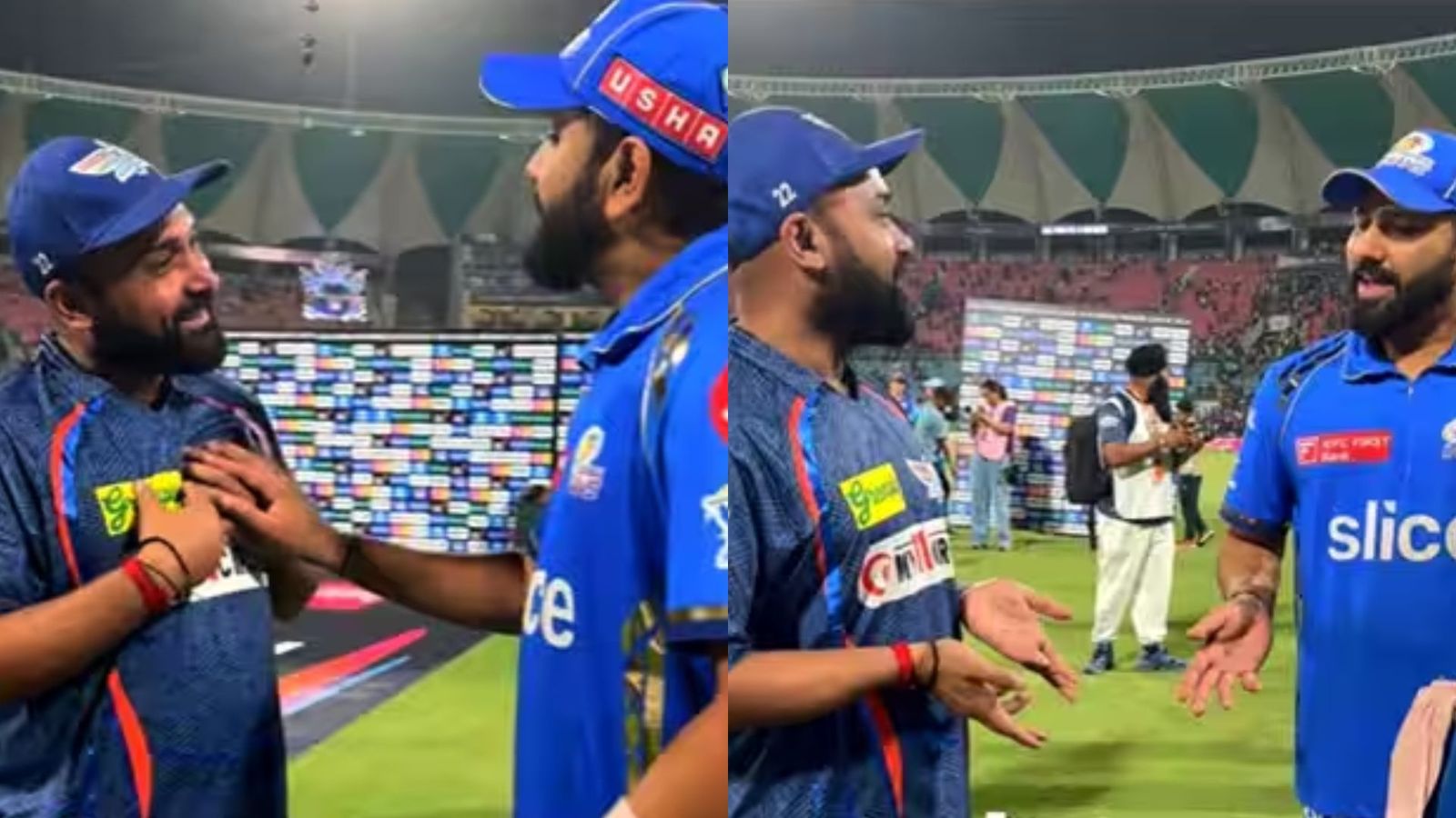 WATCH - Rohit Sharma's epic reaction to Amit Mishra's age, says 'You made debut, when we were in nappies' Amit Mishra and Rohit Sharma in frame (Getty)