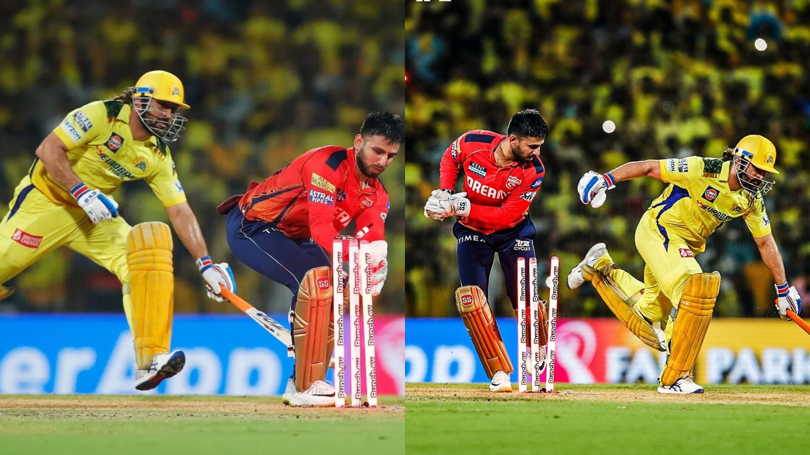 After 7 thrilling cameos, Harshal Patel ends MS Dhoni's not out run in IPL 2024 MS Dhoni run out vs PBKS (Twitter screen grab)