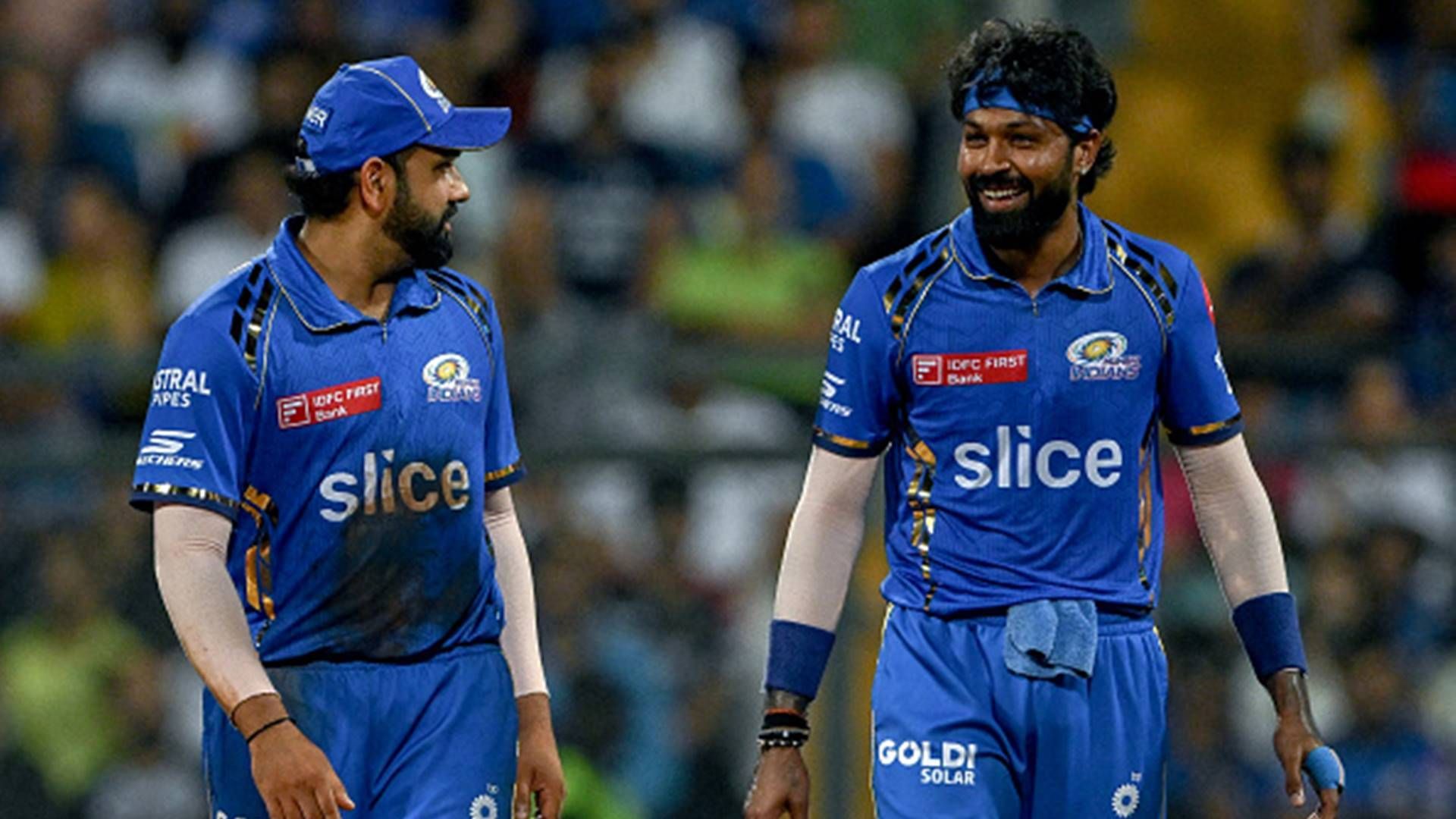 MI vs KKR: No Rohit Sharma in Mumbai Indians' playing XI for the first time under Hardik Pandya's captaincy Rohit Sharma and Hardik Pandya in action (Getty Images)