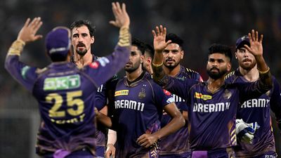 MI vs KKR: Venkatesh's gutsy 72, Starc's fiery four-fer helps Kolkata Knight Riders beat Mumbai Indians after long wait of 12 years Mitchell Starc celebrates a wicket with his teammates (Getty Images)
