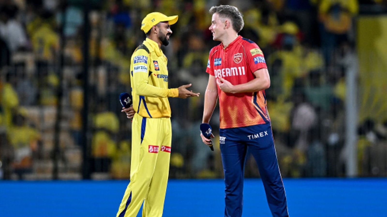 PBKS vs CSK: Ruturaj Gaikwad brings in star all-rounder in place of Mustafizur Rahman against unchanged Punjab Kings; check playing XIs Ruturaj Gaikwad and Sam Curran in frame (Getty)