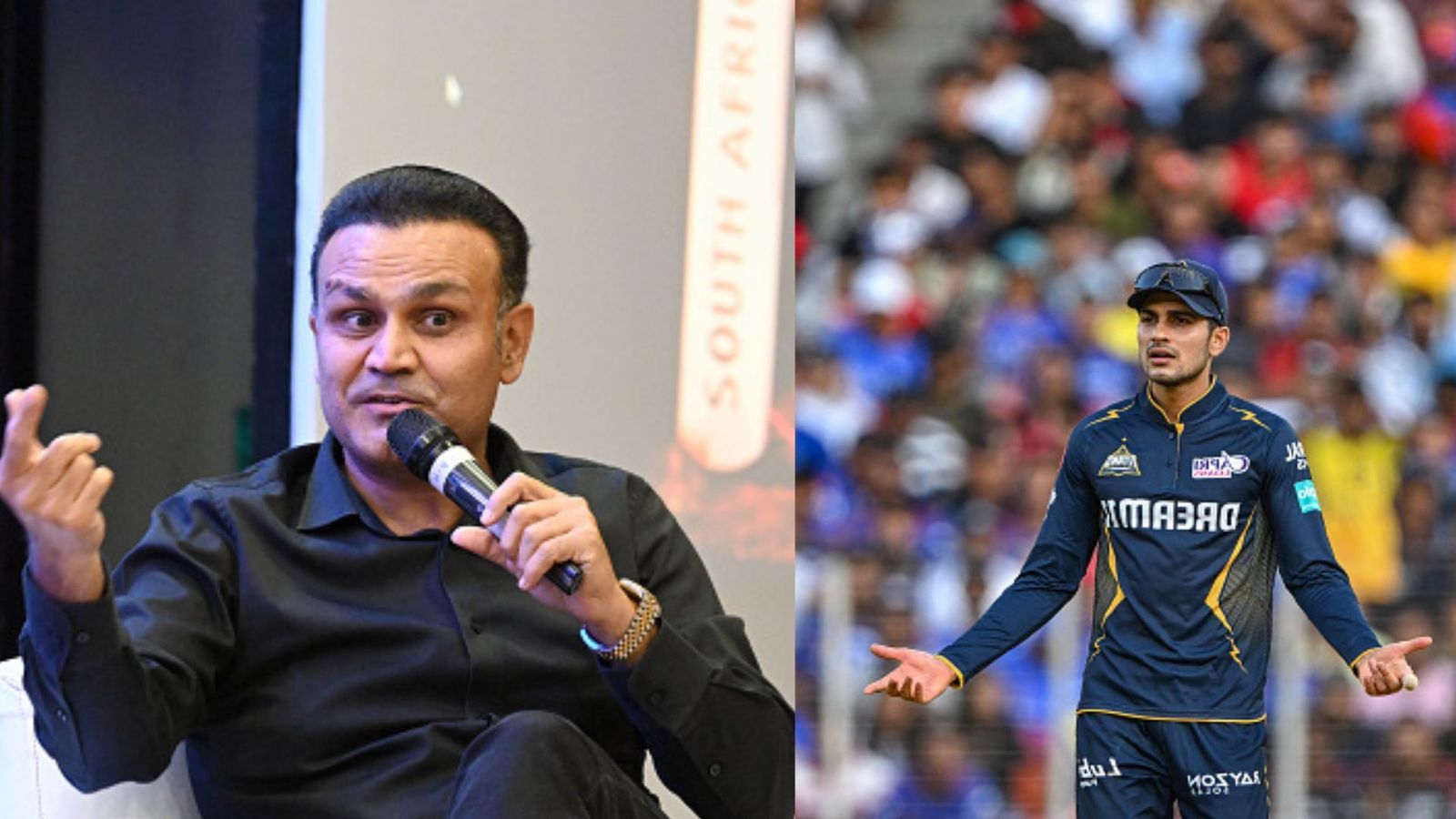 Virender Sehwag's shocking remark on Shubman Gill over T20 World Cup selection, says ‘KL Rahul and Ruturaj Gaikwad….’ Former India cricketer Virender Sehwag (L) and GT skipper Shubman Gill. (Getty)