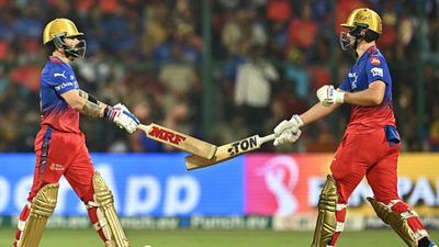 'They are off the ventilator but still...': Jadeja takes a brutal dig at RCB's playoff prospects in IPL 2024 Royal Challengers Bengaluru's Virat Kohli (L) greets teammate Will Jacks during their IPL 2024 clash against GT. (Getty)