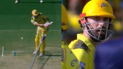 WATCH - Daryl Mitchell's fuming reaction towards umpires after his LBW decision against Harshal Patel Daryl Mitchell's reaction to his dismissal vs PBKS (Twitter screen grab)