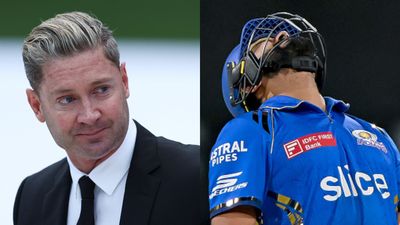 'You’re not getting a break': Michael Clarke highlights reason behind Rohit Sharma's poor form ahead of T20 World Cup 2024 Michael Clarke and Rohit Sharma in frame (Getty)