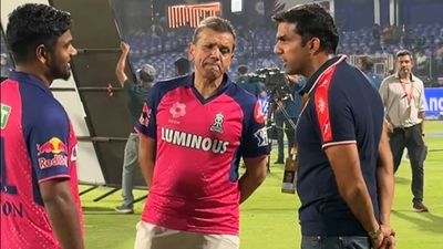 Watch: Delhi Capitals co-owner Parth Jindal, Sanju Samson shake hands after former's wild celebration to controversial dismissal Sanju Samson with Rajasthan Royals and Delhi Capitals co-owners Manoj Badale and Parth Jindal respectively (Screengrab: DC, X)