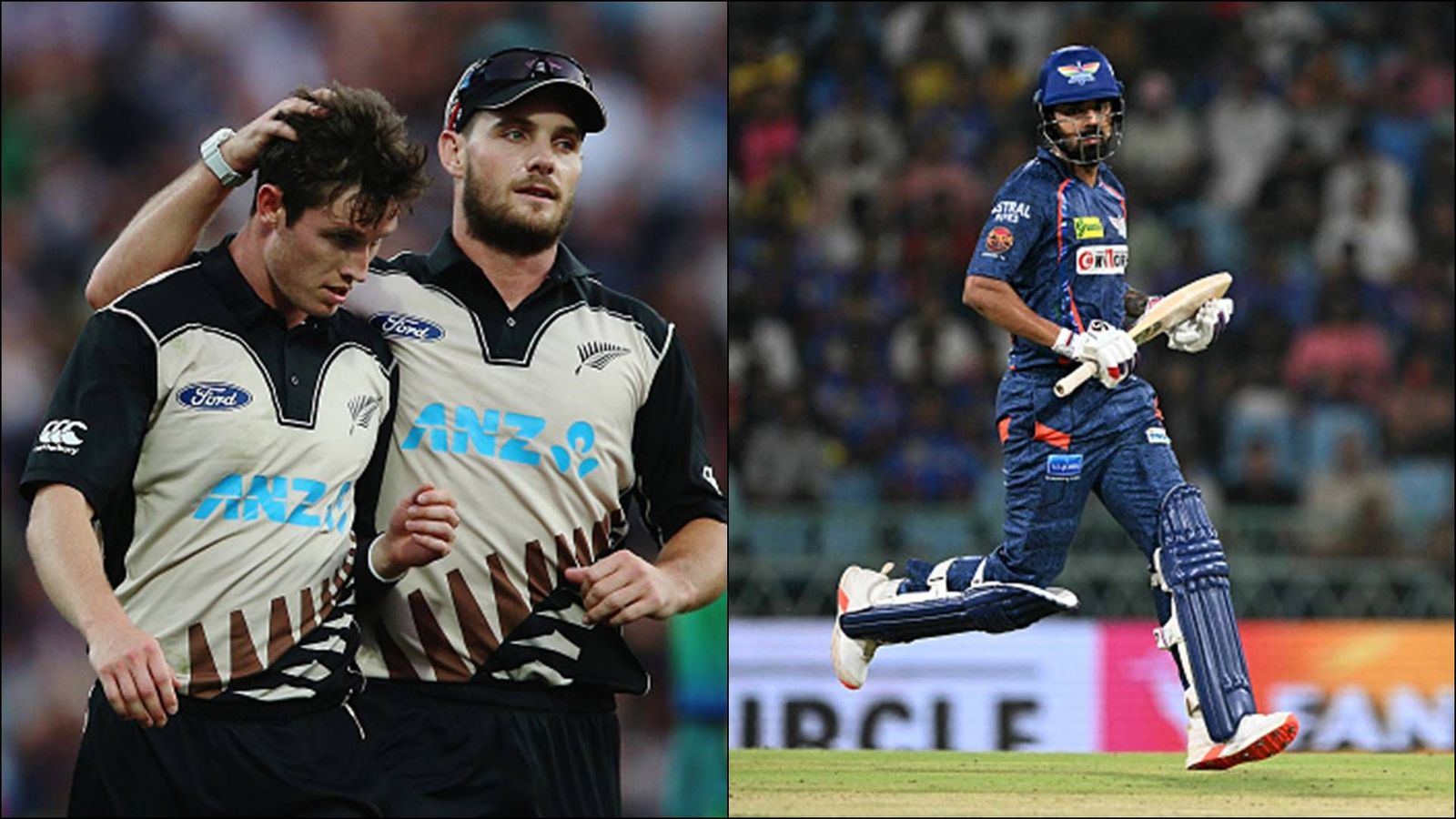 'If this doesn't wake KL up to the style of cricket he needs to play...': Former Mumbai Indians pacer doesn't want Rahul to be like Virat Kohli Adam Milne and Mitchell McClenaghan; KL Rahul running between the wickets (Getty Images)
