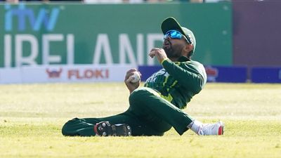 Babar Azam blames bowlers and fielders for maiden T20I loss to Ireland, says 'don't think we executed the plans' Babar Azam takes a catch against Ireland in the first T20I (Getty Images)