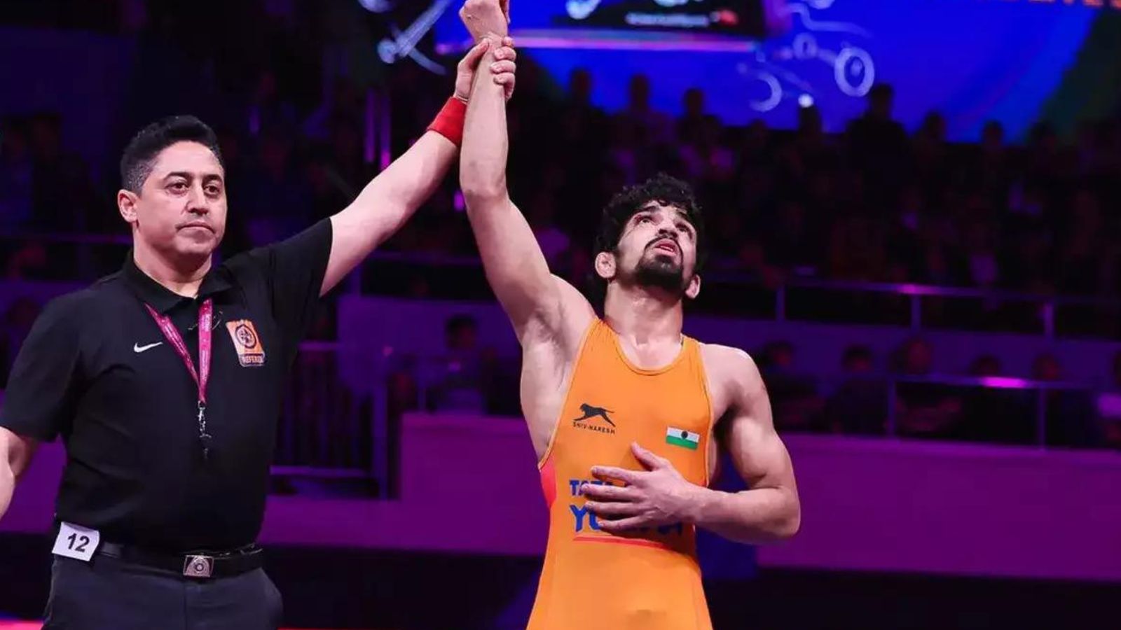 Aman Sehrawat rises as India's saviour, secures first Paris Olympics quota in men's wrestling; Deepak Punia eliminated India's star wrestler Aman Sehrawat in this frame. (X)